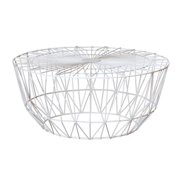 Wire Coffee Table - White