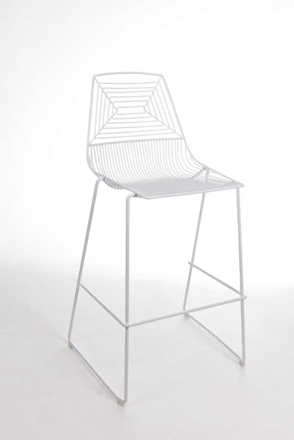 White Wire Bar Stool