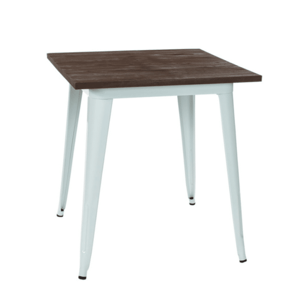 Tolix Cafe Table with White Legs